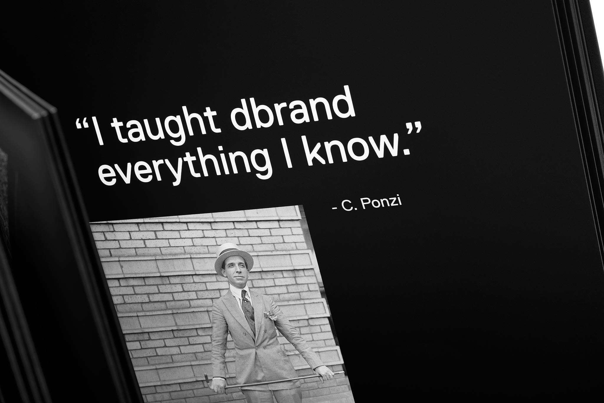 Close-up of dbrand Manifesto's page contents