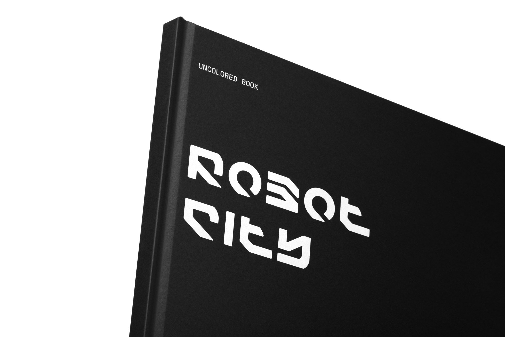 Close-up shot of Robot City coloring book cover