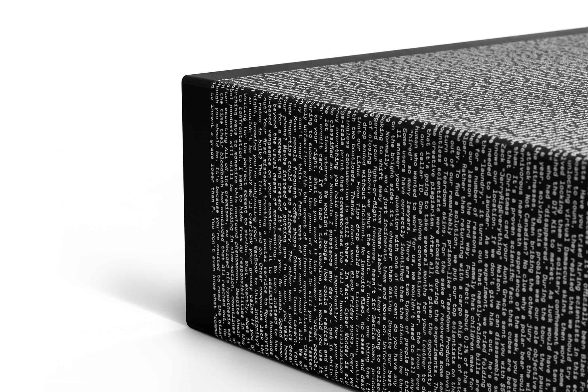 Close-up of dbrand Manifesto's exterior packaging